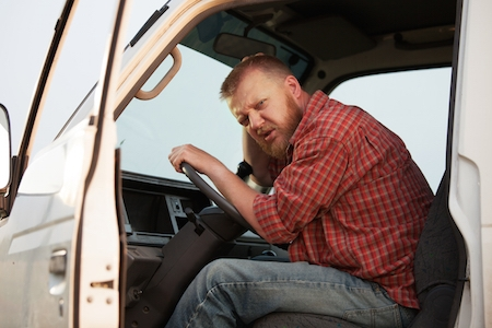 angry truck driver